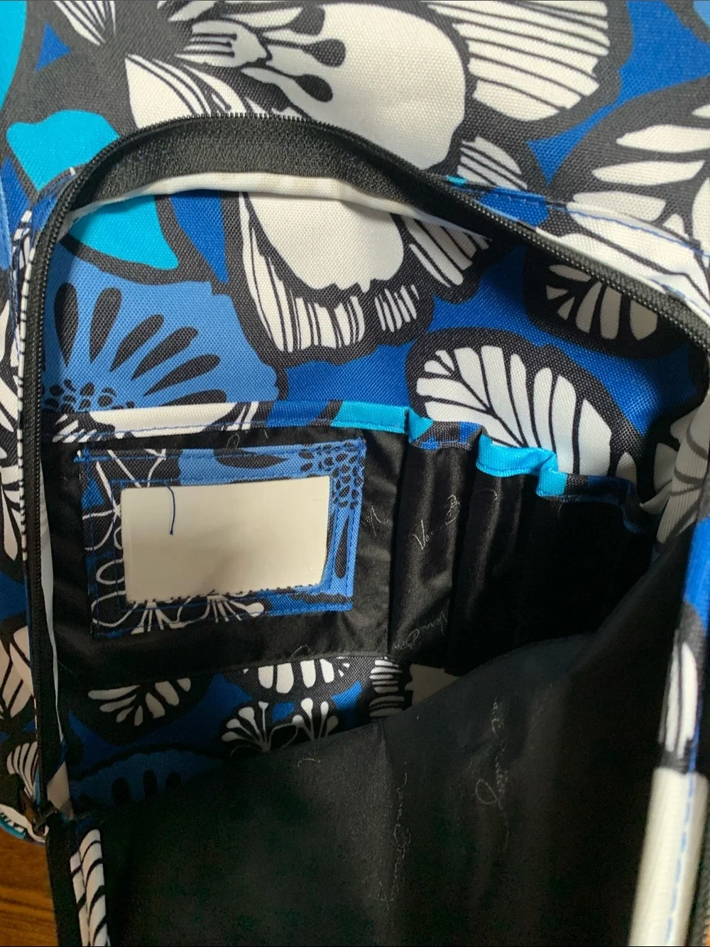 Vera Bradley Blue White Floral Kids Backpack